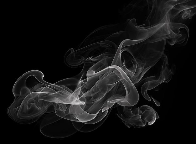 a black background with a white line of smoke that says  smoke