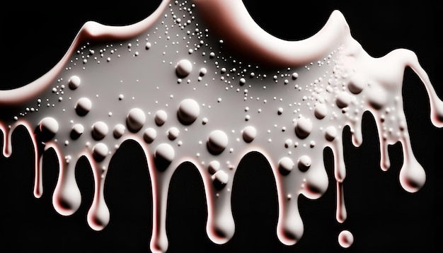 A black background with a white liquid dripping down the middle.