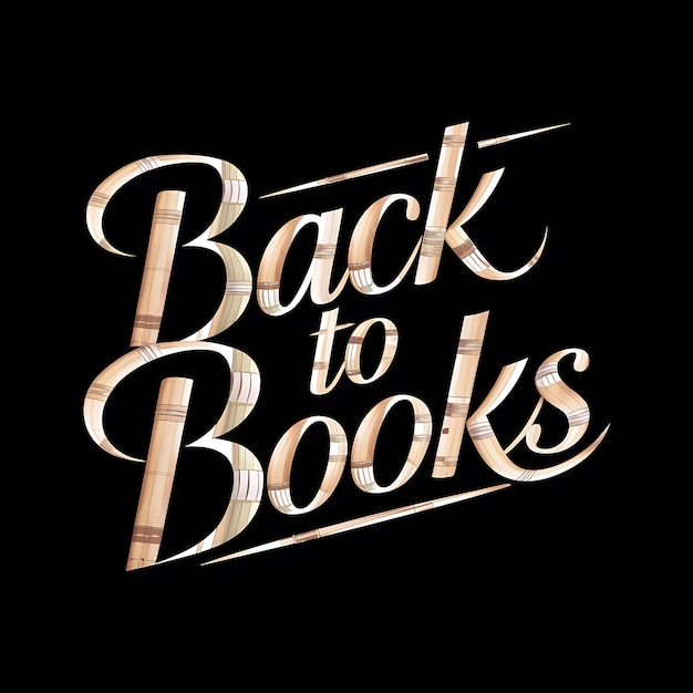 Photo a black background with a white and yellow sign that says back to books