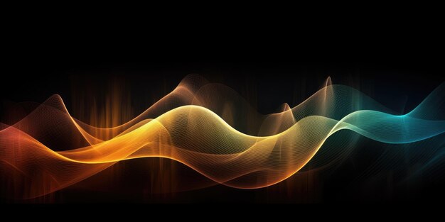 A black background with a yellow and orange swirls.