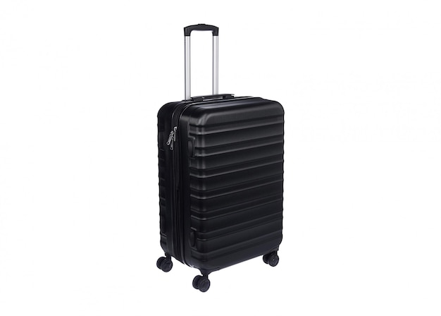 Black bag luggage isolated