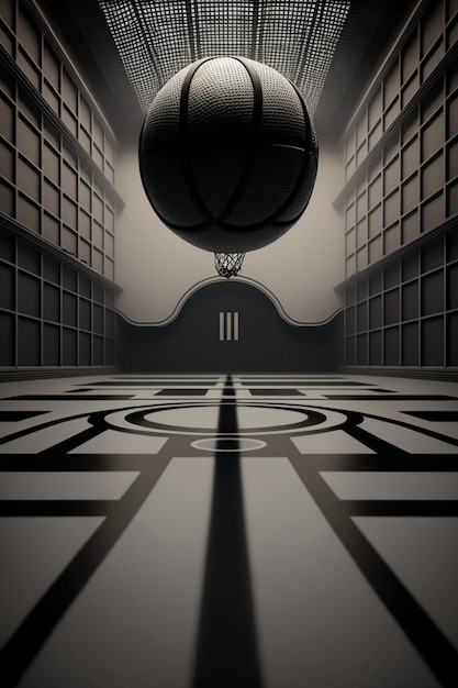 A black ball hangs from the ceiling of a prison cell.