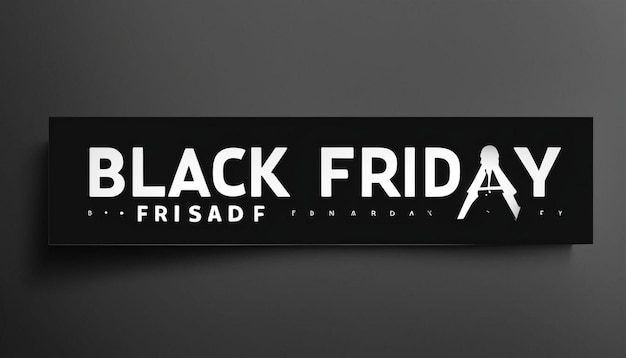 Photo a black banner that says black friday on it