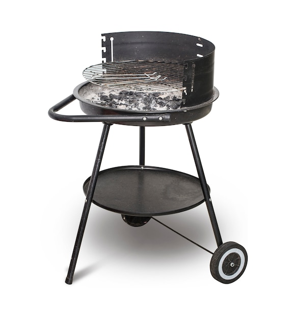 Black barbecue grill