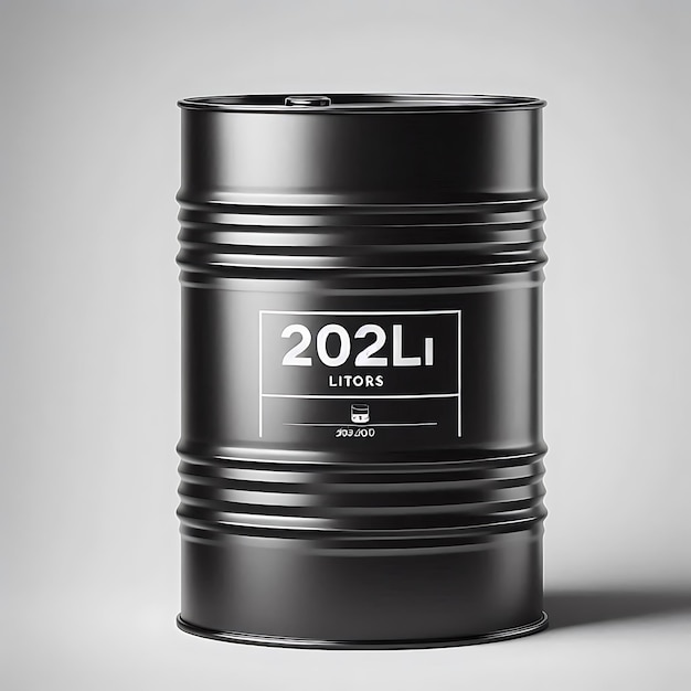 Black Barrel Mockup on white Background