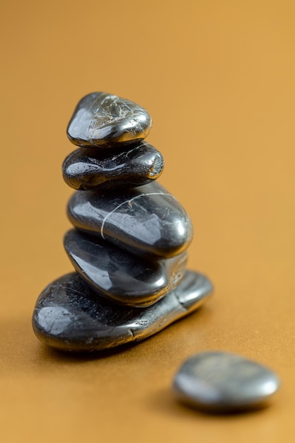 Black basalt stones for massage