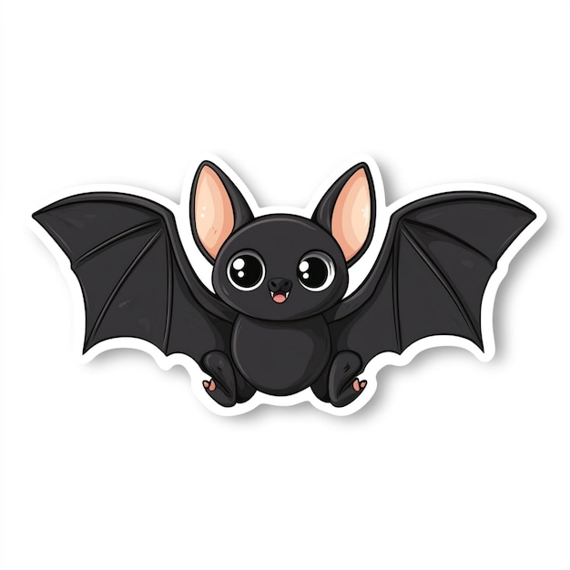 Photo a black bat with a white background that says  a  on it