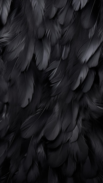 Black Bird Feathers Abstract Image Texture Pattern Background Wallpaper Smartphone Cover and Sc