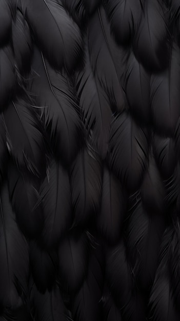 Black Bird Feathers Abstract Image Texture Pattern Background Wallpaper Smartphone Cover and Sc