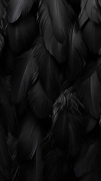 Black Bird Feathers Abstract Image Texture Pattern Background Wallpaper Smartphone Cover and Sc