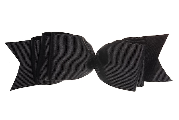 Black bow isolated on white background