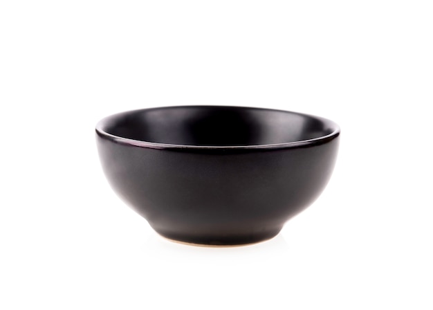 Black bowl isolated on white background