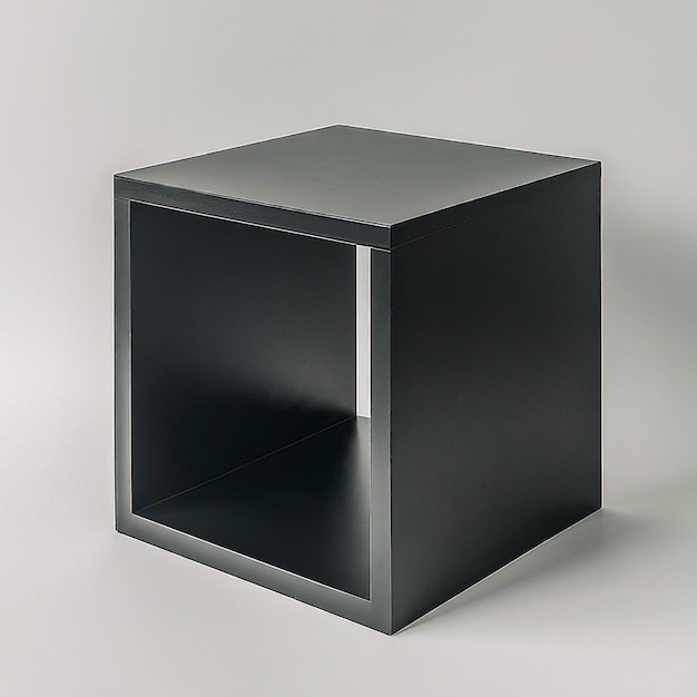 Photo a black box with a square shape on it