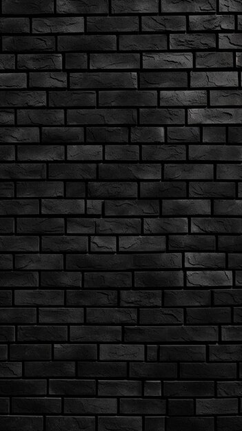 a black brick wall with a dark background