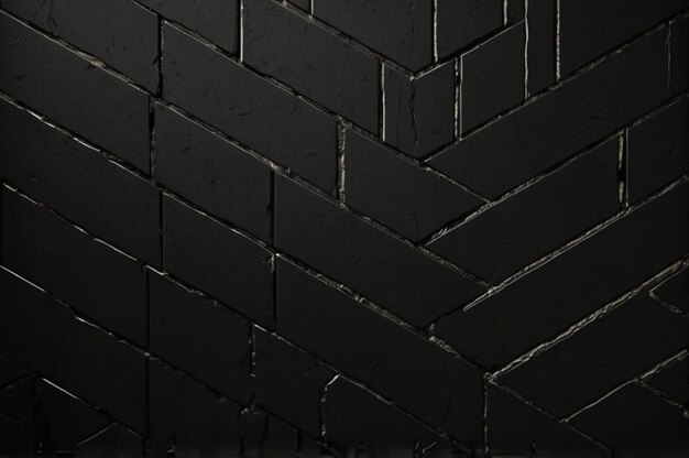 a black brick wall with a white line on it