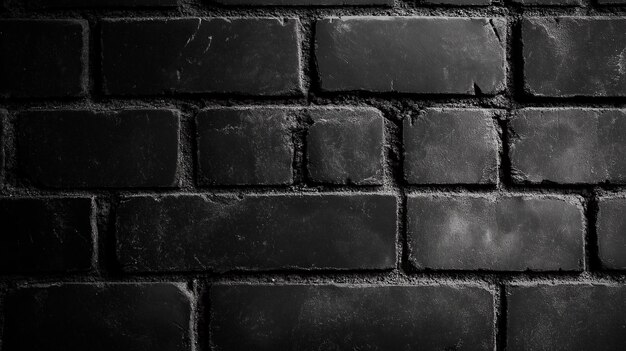 Photo black brick wall