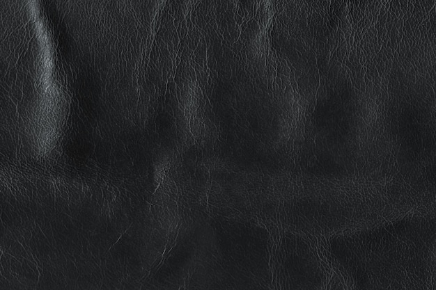 Black bright macro photo of texture of the genuine faux vegan leather