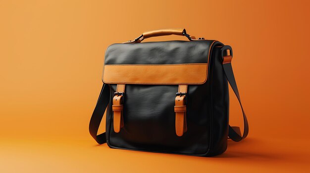 a black and brown backpack is on a table