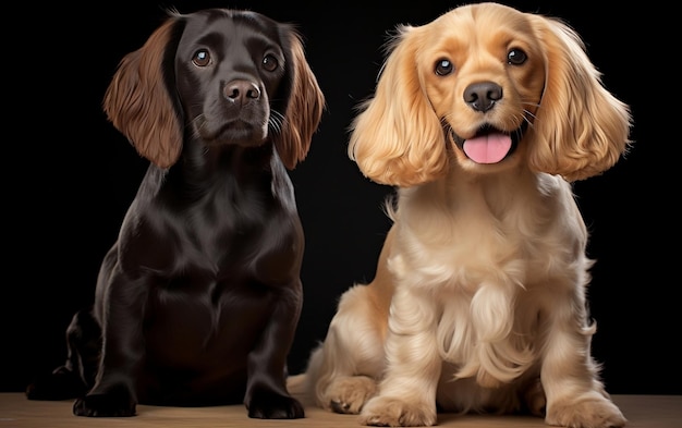 Black and Brown Dog on isolated background AI