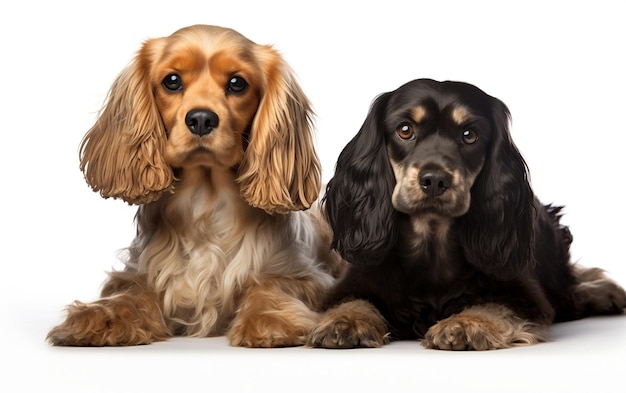 Black and Brown Dog on isolated background AI