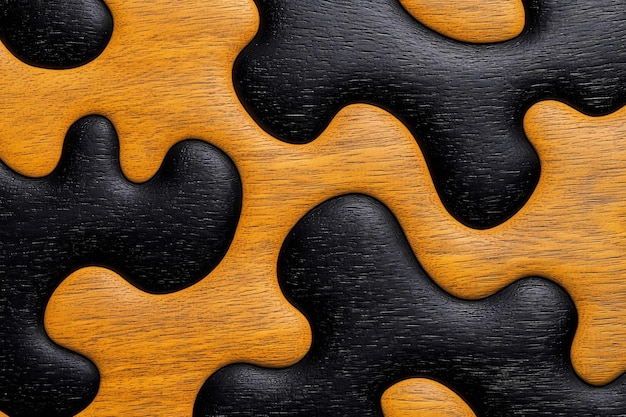 Photo a black and brown pattern with a black background