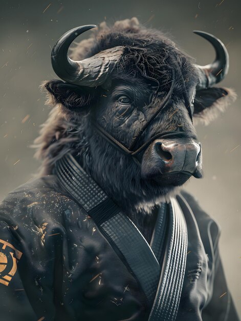 Black Bull in a Black Gi