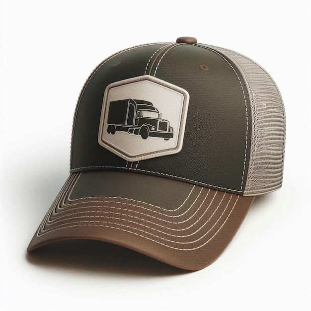 a black cap with a logo that says truck on it