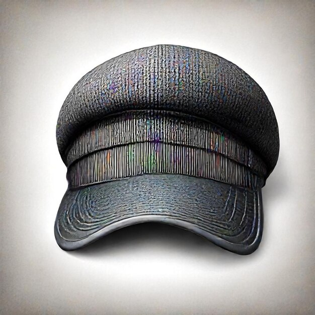 Photo a black cap with a silver band that says  dispense  on it