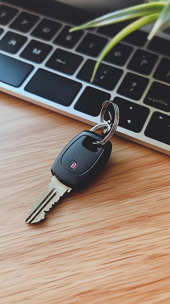 a black car key with a key that says quot l quot on the keys