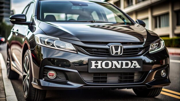 Photo a black car with the word honda on the side