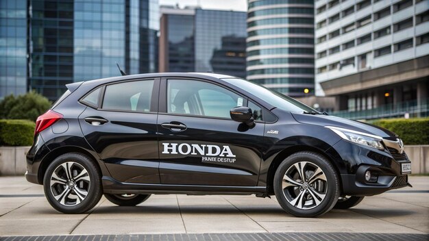 Photo a black car with the word honda on the side