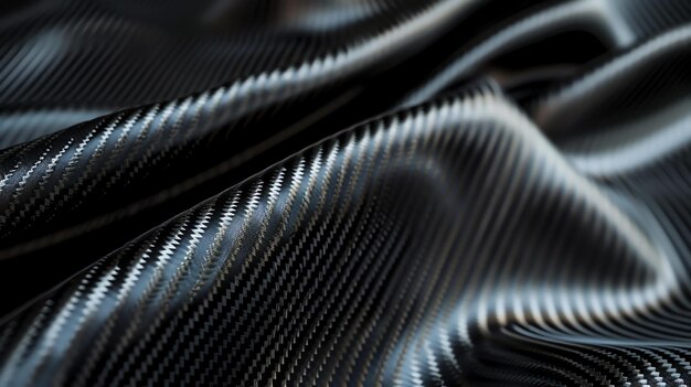 Photo black carbon fiber texture 3d rendering of carbon fiber material