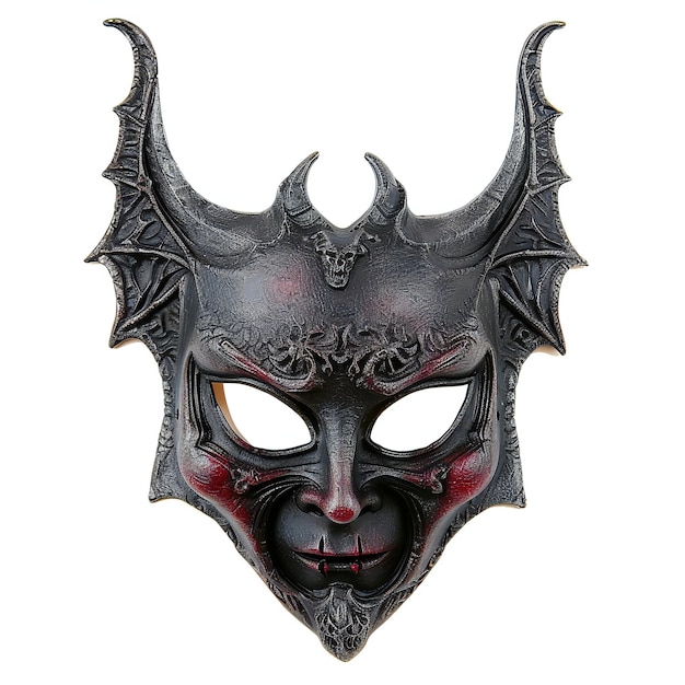 Black carnival mask isolated on white background