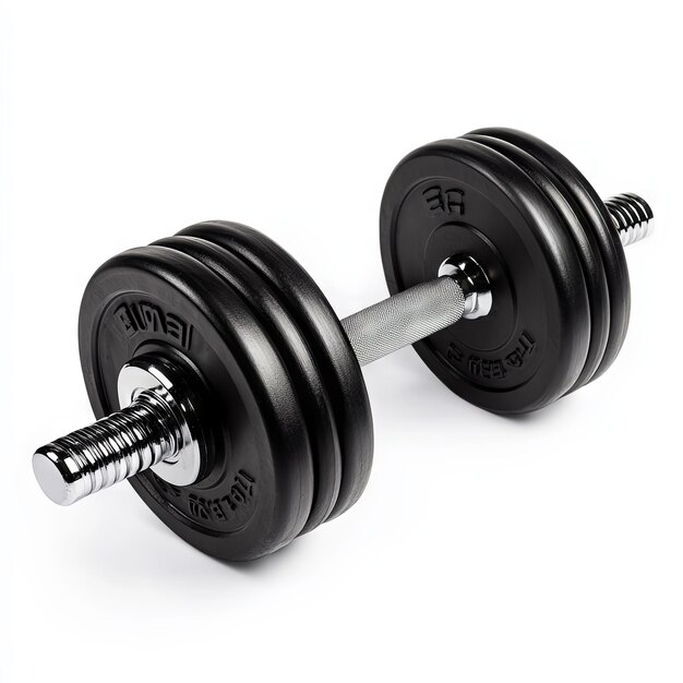 Black Cast Iron Dumbbell Set for Strength Training and Fitness