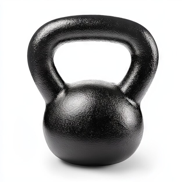 Black Cast Iron Kettlebell for Strength Training and Fitness