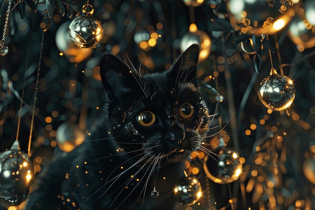 Photo black cat decorations