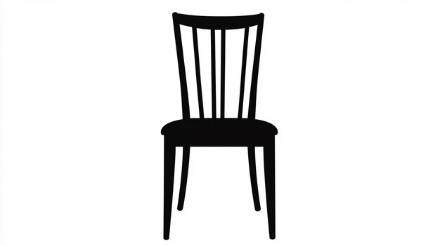 Photo a black chair with a black back that says  the chair