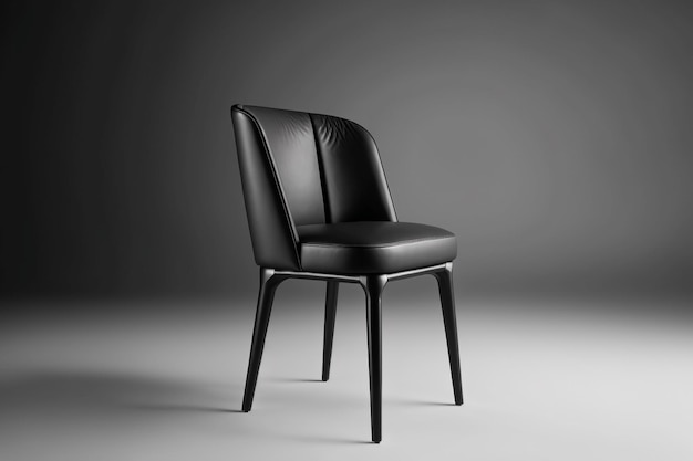 A black chair with white background