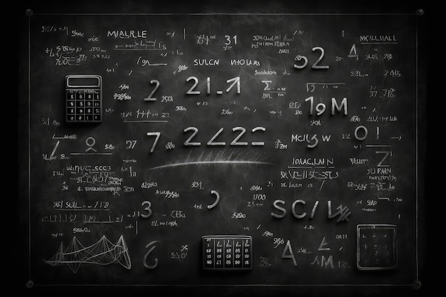 Black chalkboard background with a simple yet elegant mathematical formula