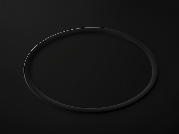 Photo a black circle is shown on a black background