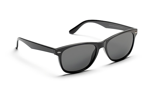 Black classic sunglasses isolated on white with clipping path