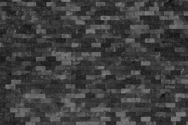 Black clay brick wall texture