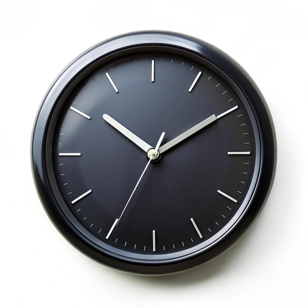 black Clock On white Background