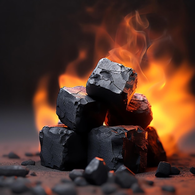 Black coals background