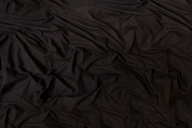 Black color cotton fabric background