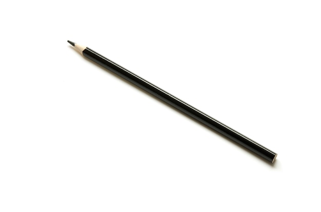 Black color pencil on white background Image