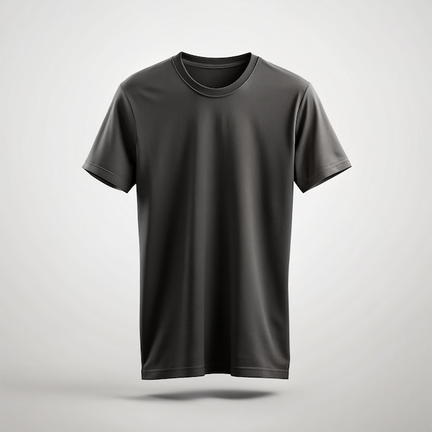 black color tshirt mockup with white background