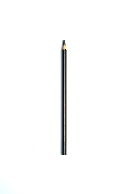 Black colored pencil isolated