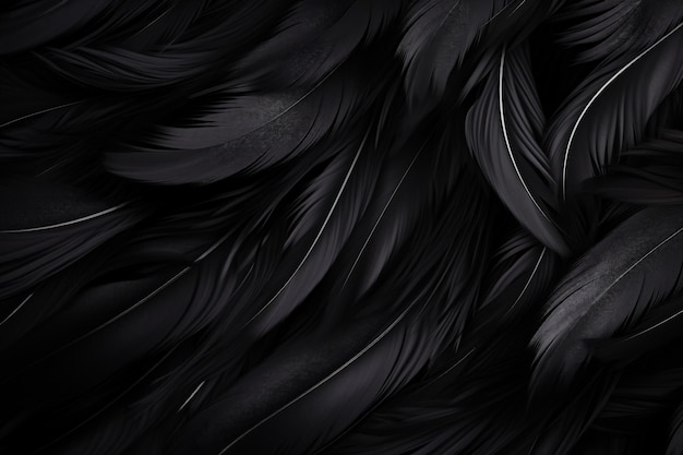 black colour feather abstract background