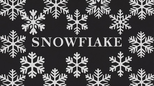 a black cover with snowflakes on it and a black background